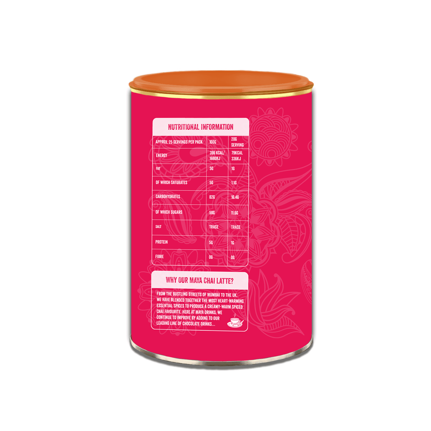 Maya Spiced Chai Latte Powder 500g – Just Add Water or Milk (25 servings)