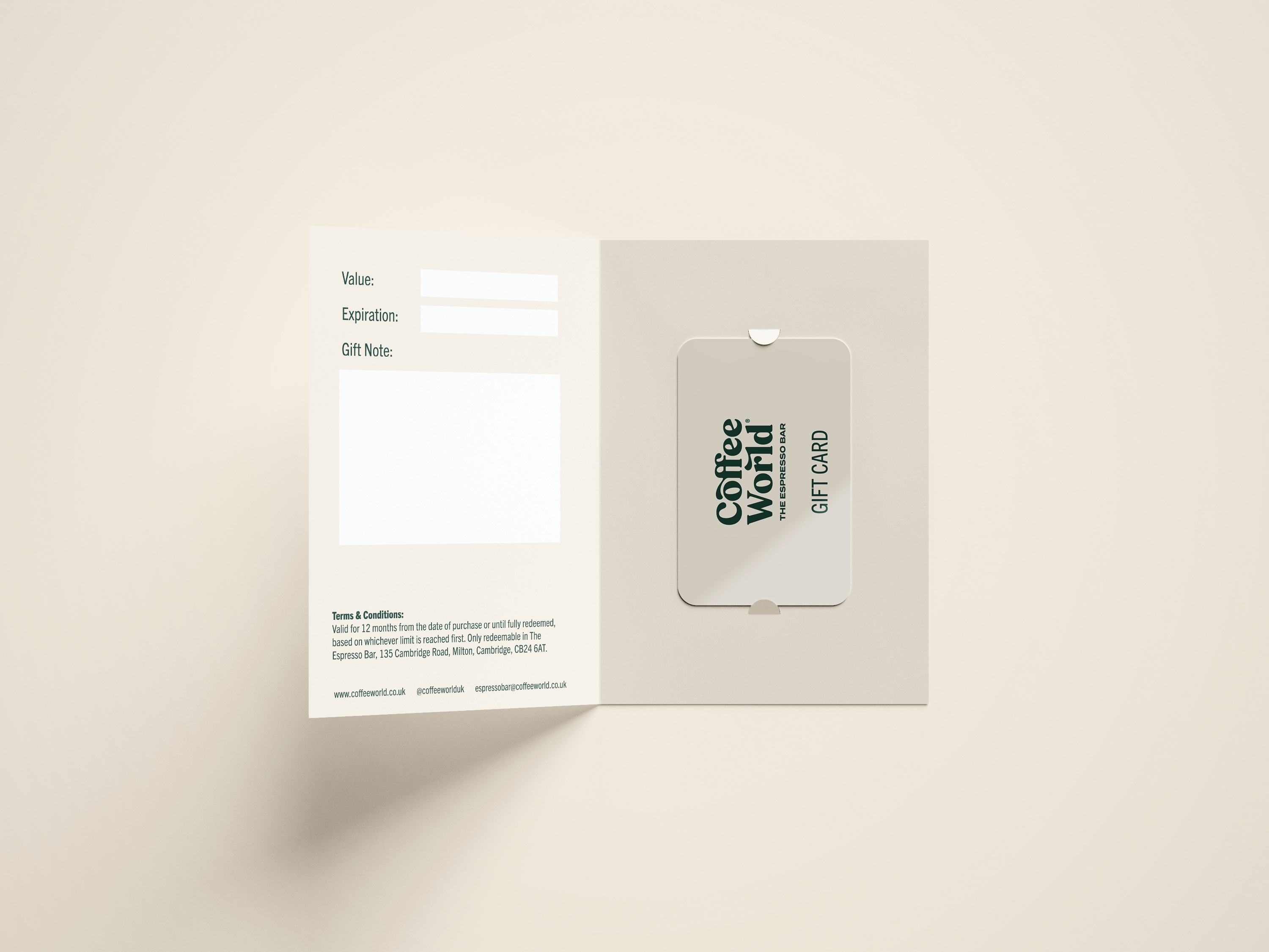 Gift Card, Espresso Bar (In-store)