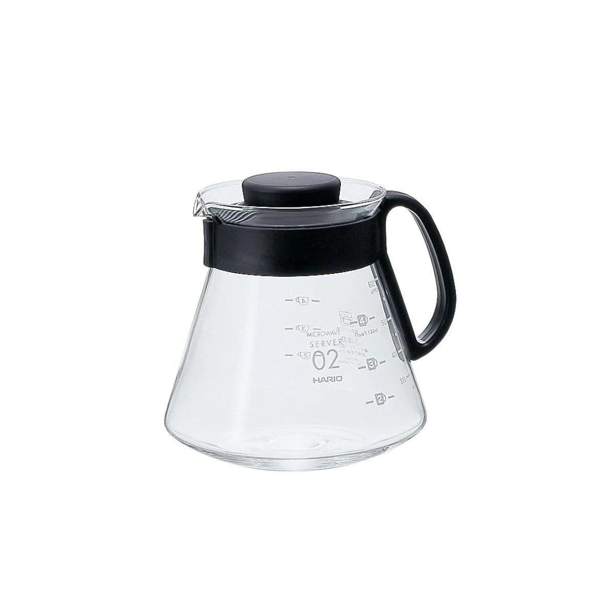 Hario V60 Glass Range Server (Black Handle)