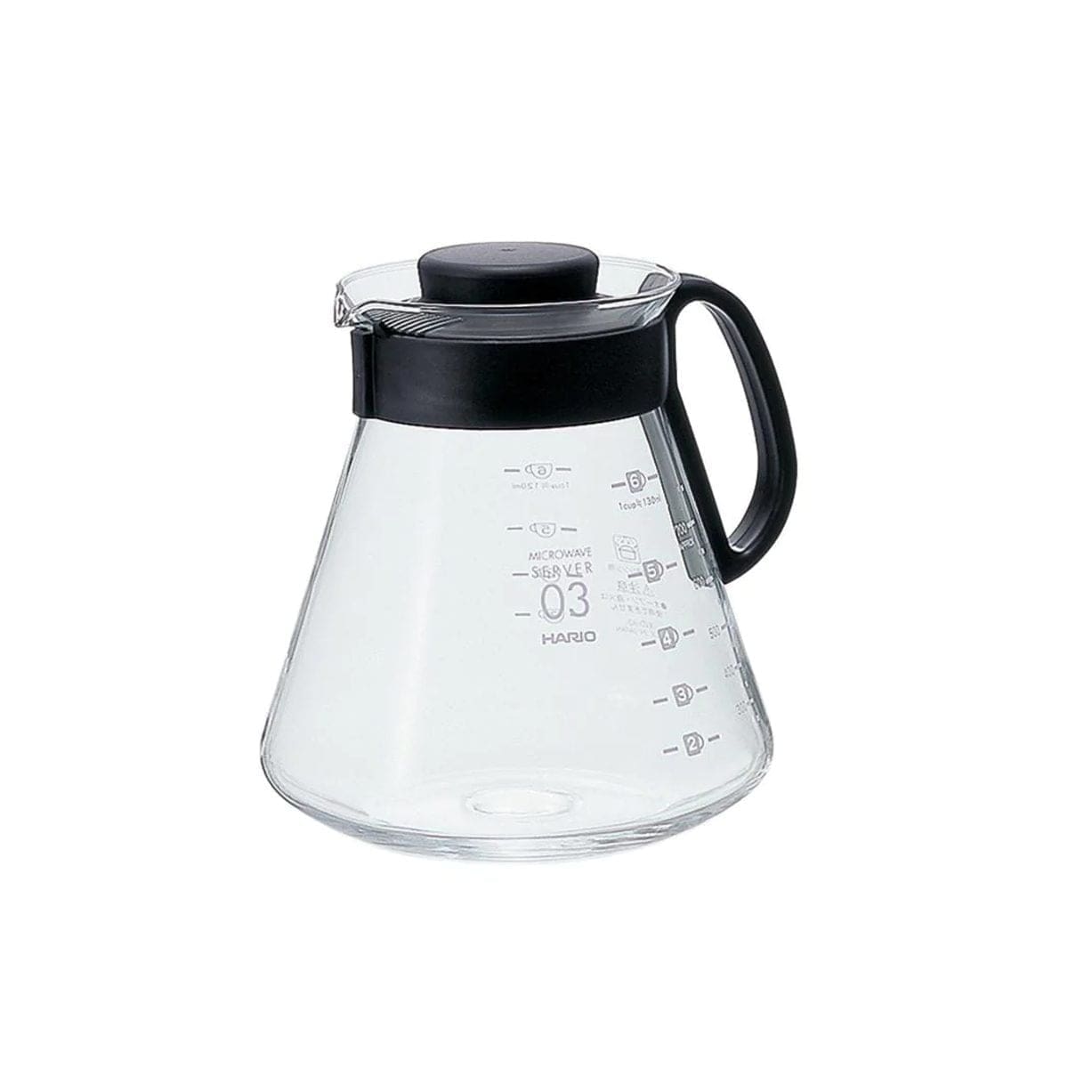 Hario V60 Glass Range Server (Black Handle)