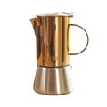 La Cafetiere Stovetop Espresso Maker (4 Cup) Stainless Steel - Brushed Copper Finish
