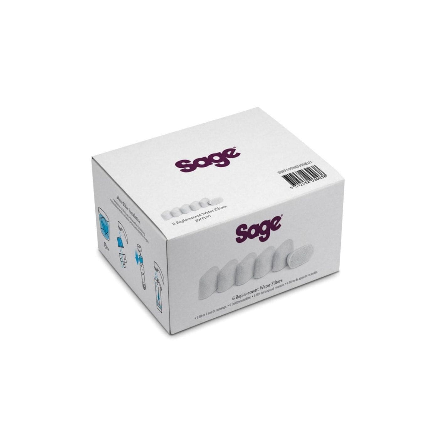 Sage Charcoal Water Filters (6 Pack)