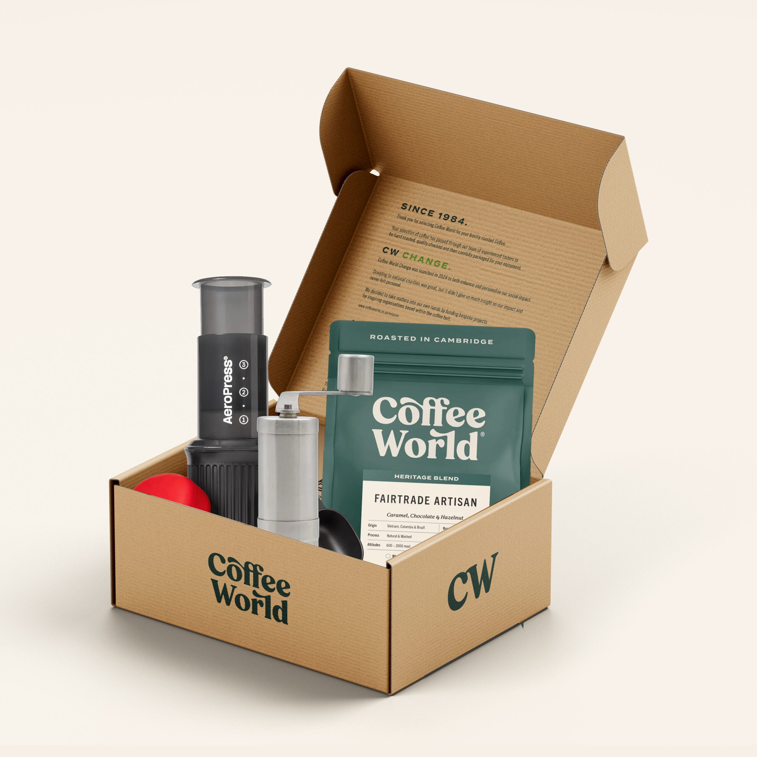 Gift Box - Aeropress Go & Hand Grinder + Coffee