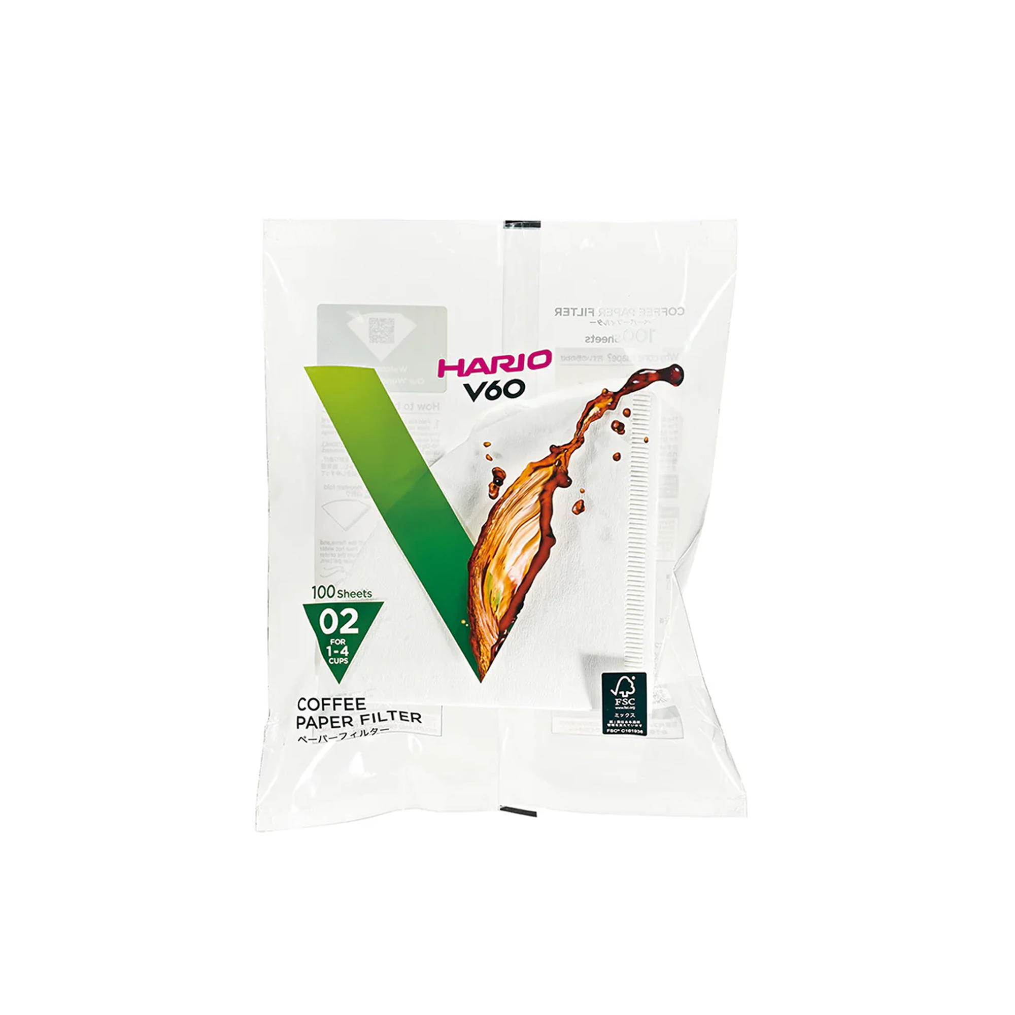 Hario V60 Filter Papers (100-Pack Bagged)