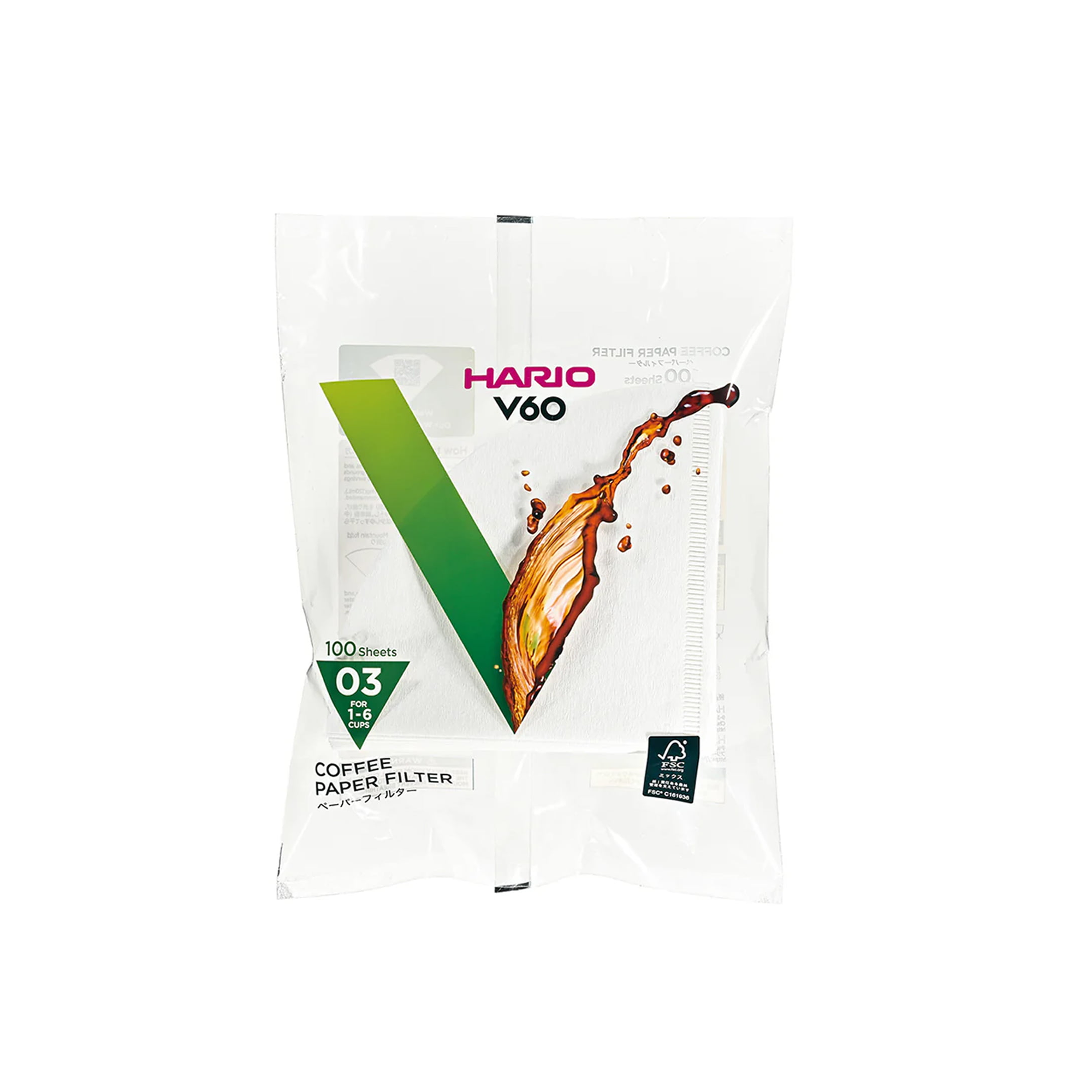 Hario V60 Filter Papers (100-Pack Bagged)