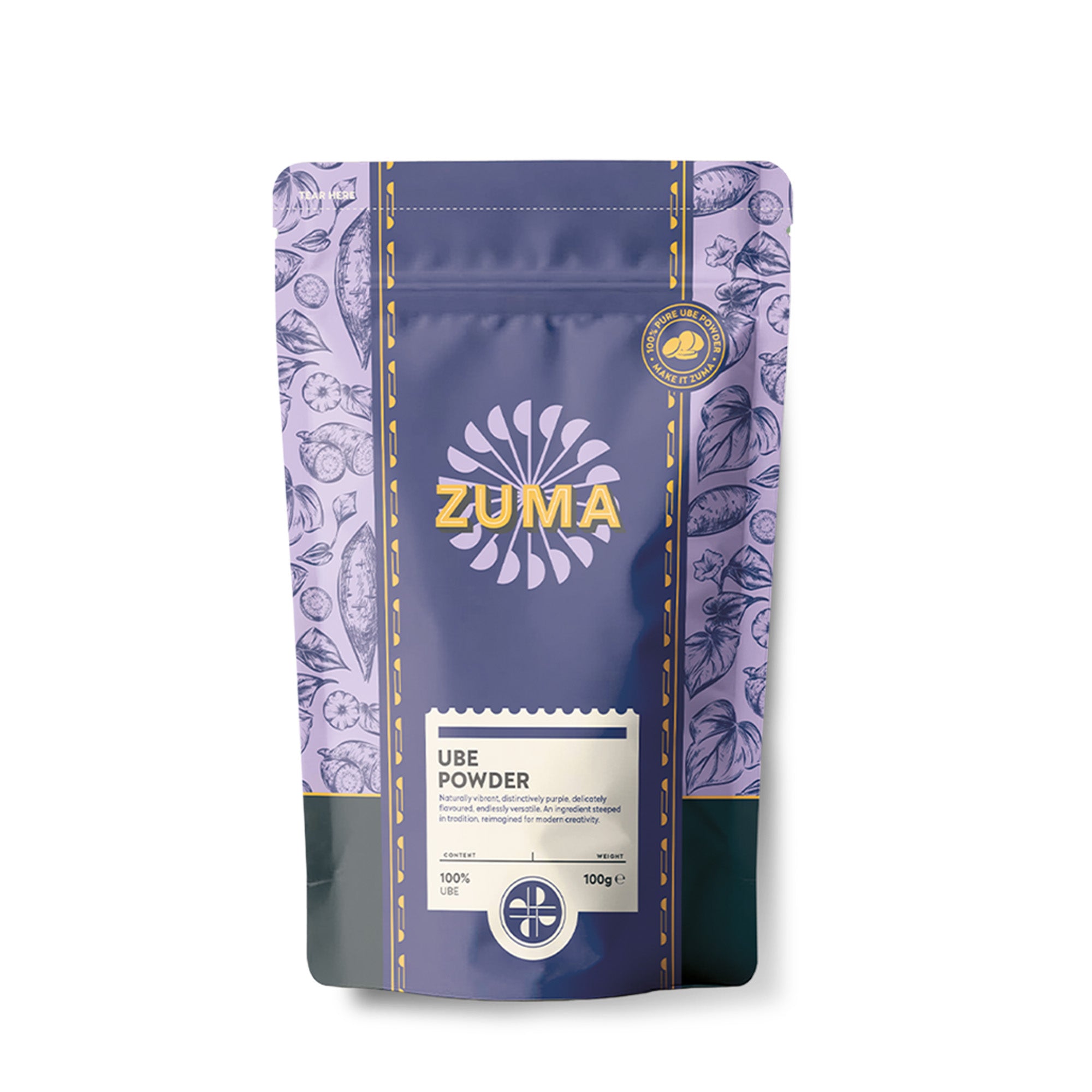 Zuma Ube Powder (Purple Yam Powder) – Natural Flavour & Colour for Baking, Drinks & Desserts – 100g