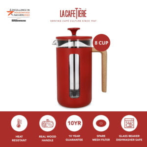 Alternative view of La Cafetiere Pisa (Red) (8 Cup)